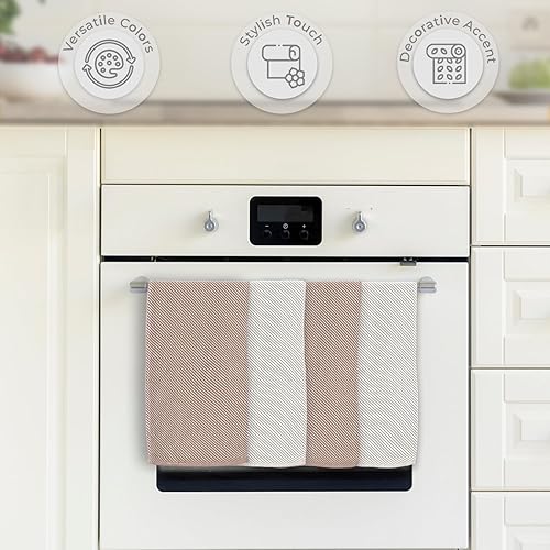 Miniatura 3 de Ossano Juego de Toallas de Cocina - Paquete de 4, (20" x 30") - Bohemio y Decorativo - Versátil como Paños de Cocina para Secar Platos, Toallas de