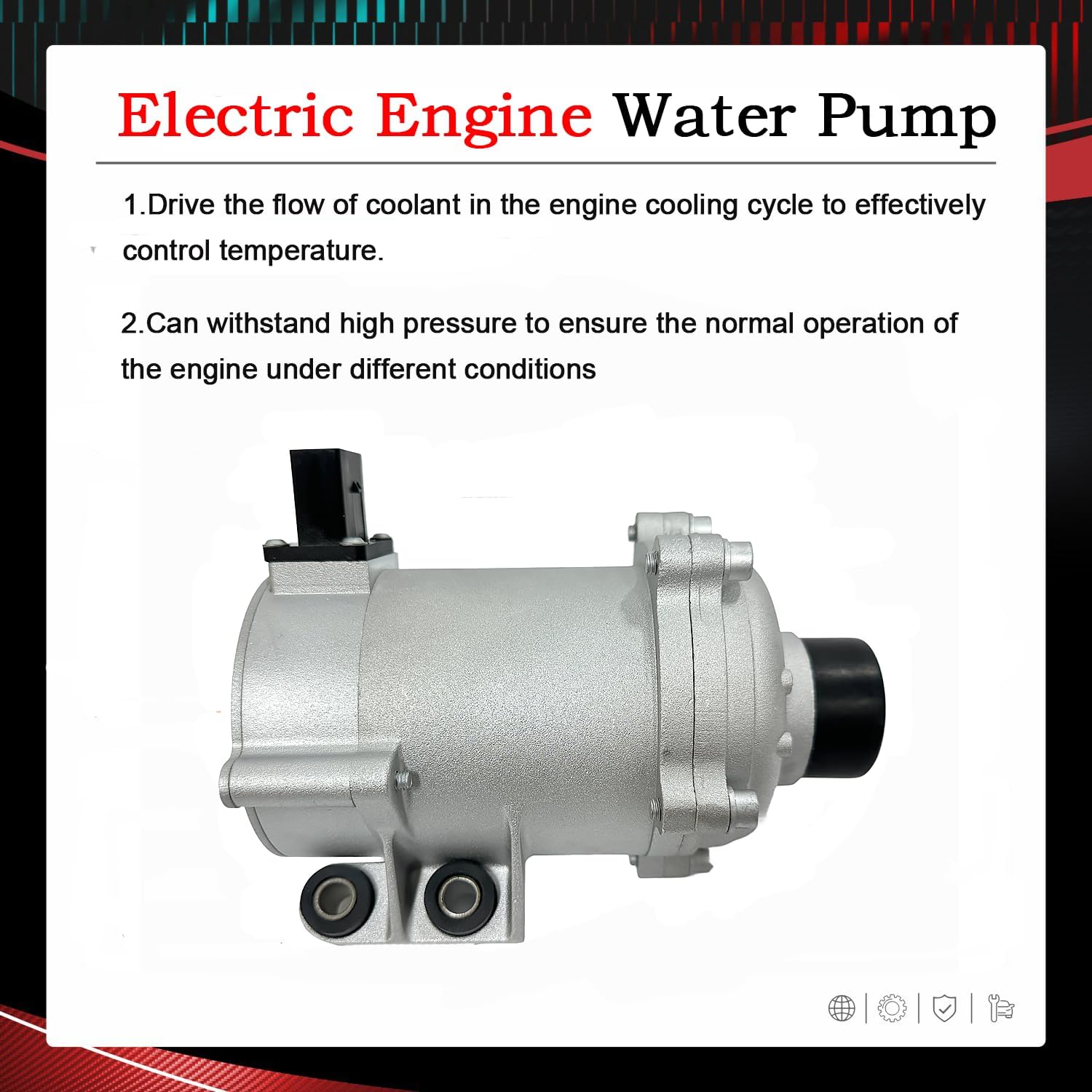 11517597715 Electric Engine Water Pump Compatible with BMW 320i 2012-2015 2017-2018, 320i xDrive 2013-2018, X1 2012-2015, Z4 2012-2013, F30 E84 E89 L4 2.0L, Replaces 11517571508