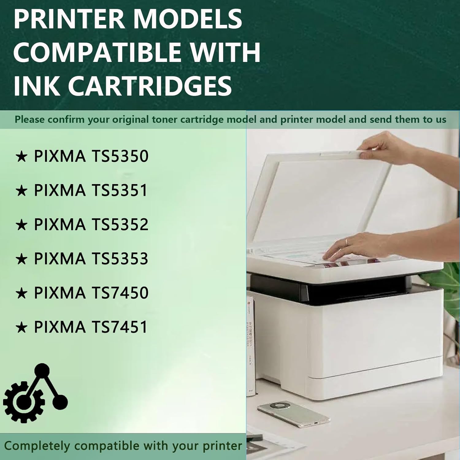 PG-560 Black CL-561 Color Ink Cartridge Compatible for Canon PG-560 CL-561 Ink Cartridge Compatible for Canon PIXMA TS5350 TS5351 TS5352 TS5353 TS7450 TS7451 Printer Color