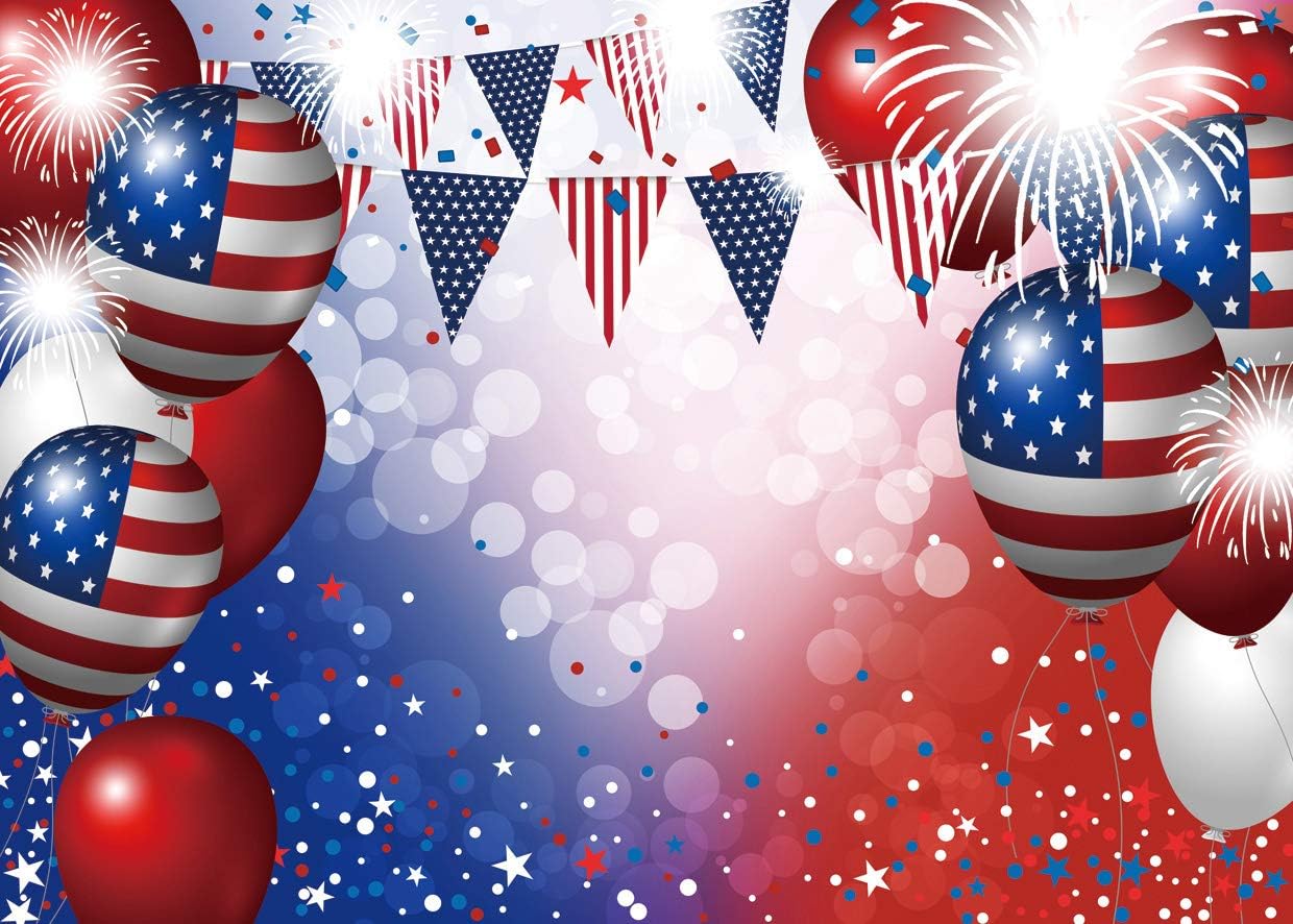 Amazon.com : SJOLOON American Flag Backdrop Independence Day Background ...