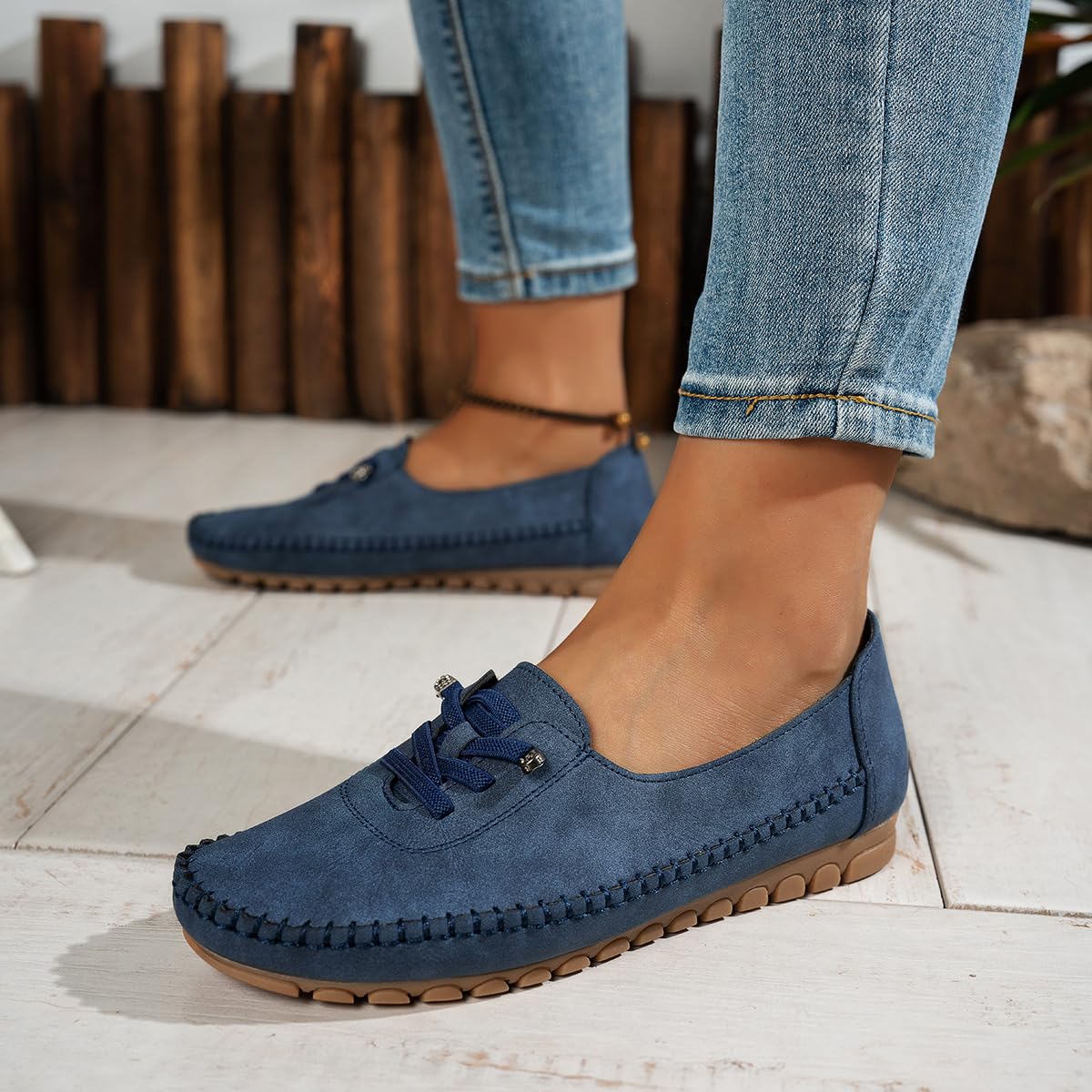 Mocasines de piel auténtica cómodos y suaves cosidos a mano, mocasines ortopédicos de cuero para mujer, zapatos de vestir ortopédicos 2026, ligeros, con lazo, zapatos de vestir ortopédicos