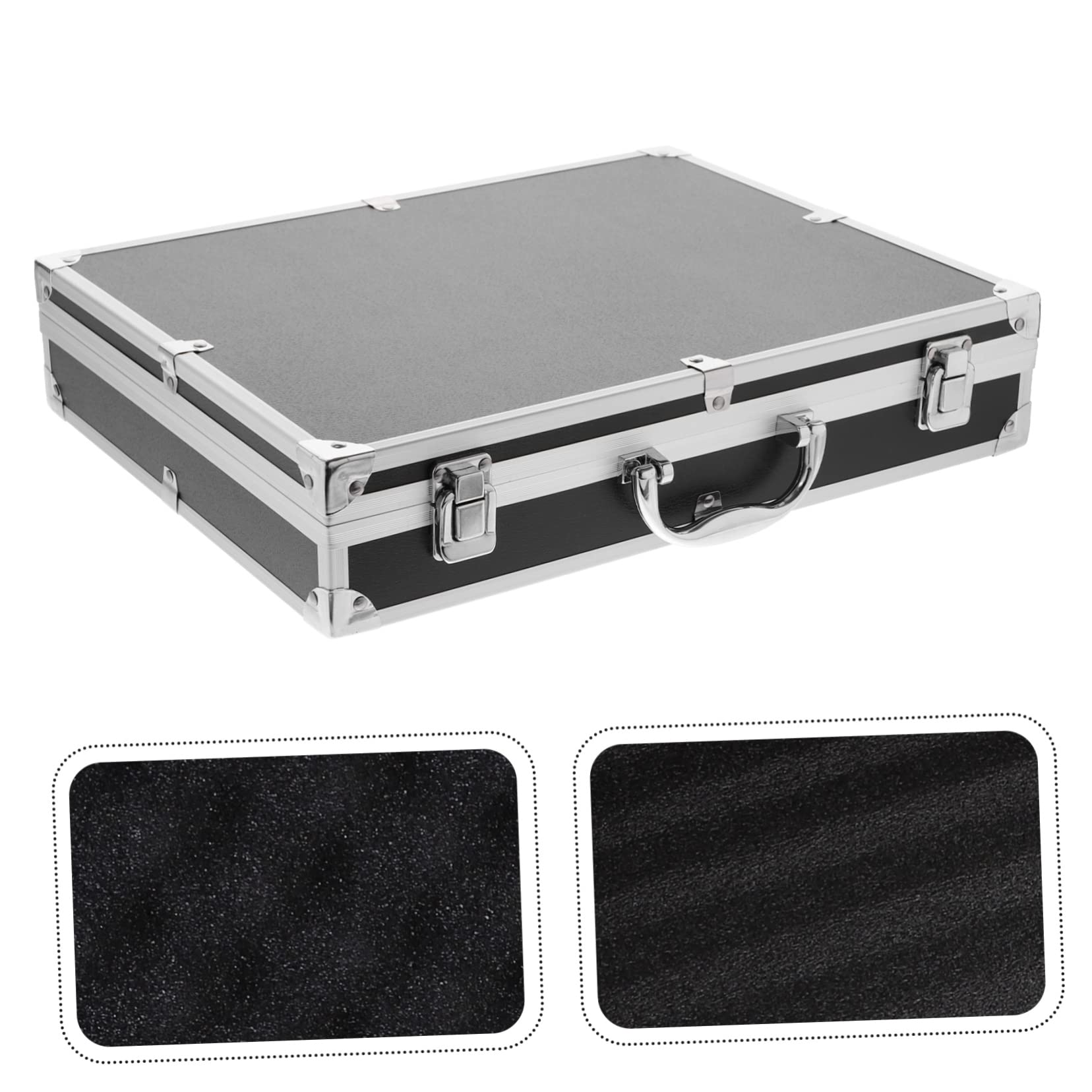 Ciieeo Werkzeugkasten Hartschalen-aktenkoffer Aus Aluminium Make-up-organizer Aus Legierung Notebook-aktentasche Versiegelter Behälter Notfallset-box Metall Flanell Schaumkissen Fräulein