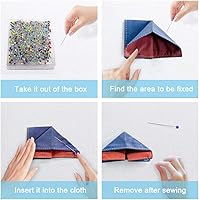 Vista 4 de 500 alfileres de costura para tela, alfileres rectos con cabezas de vidrio de bola de colores de 1.5 pulgadas de largo, alfileres de acolchado