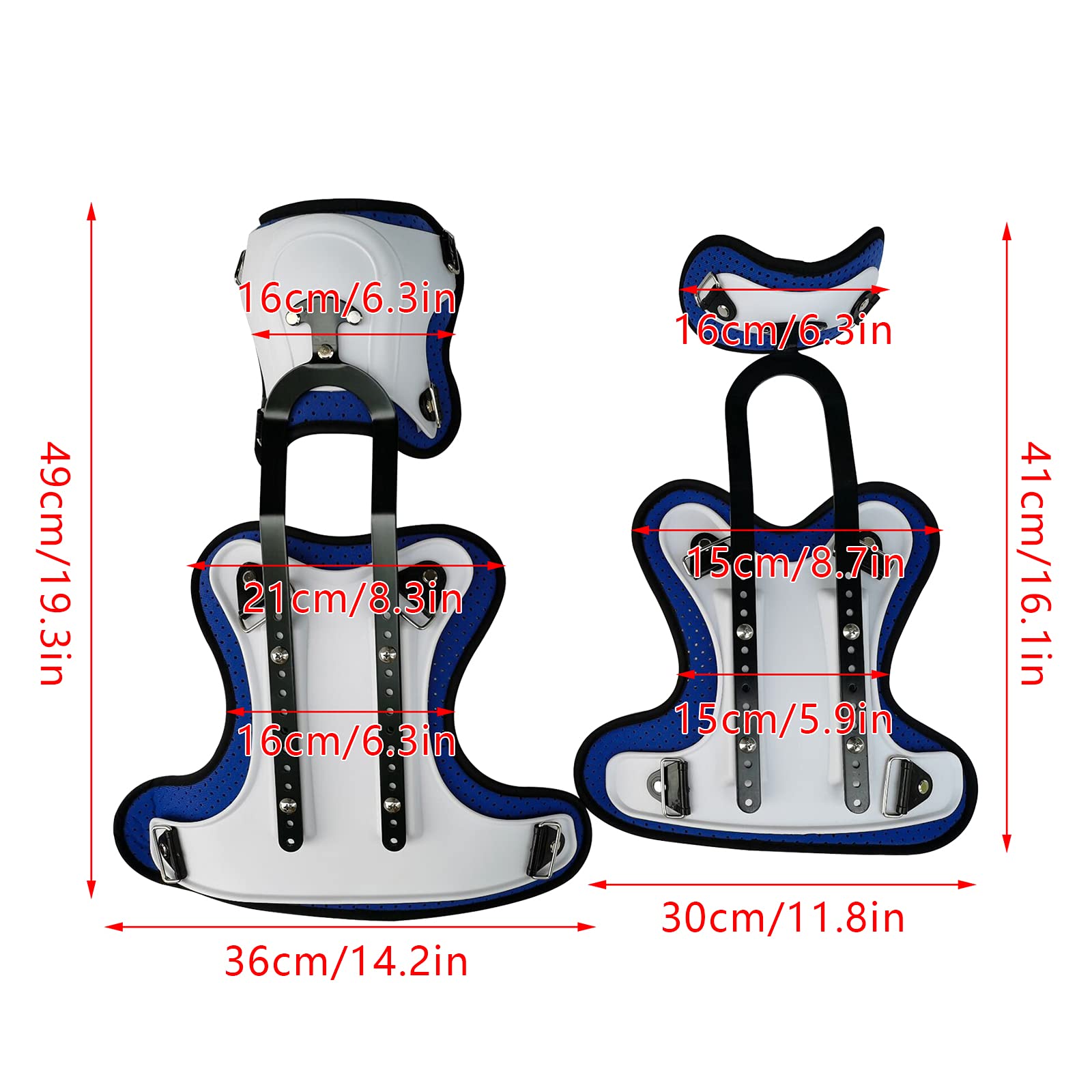 Ortesis de cuello y pecho, ortesis de cabeza y cuello curvatura en forma de U Torácica cervical ajustable Dispositivo de tracción torácica cervical