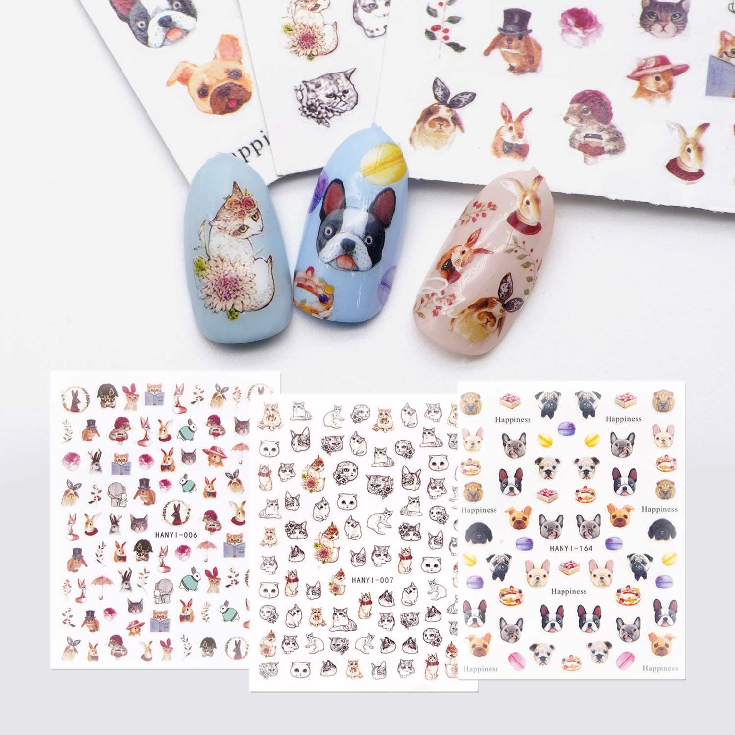 Amazon.co.jp: aoyiro ネイルシール アニマル・フルーツ・レター 3種