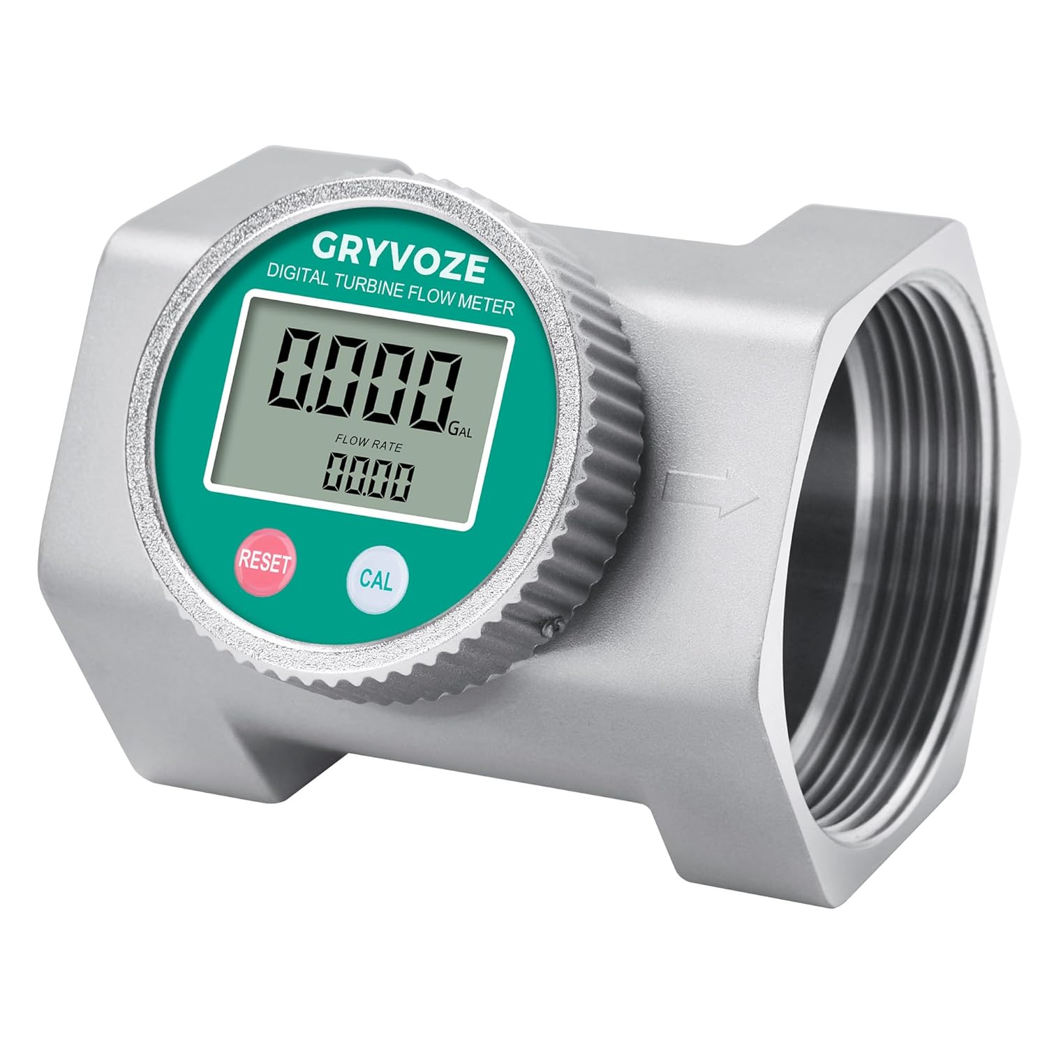 Waterproof 3 Inch Water Flow Meter, 16-343 GPM Digital NPT Flowmeter with EMI Protection for Diesel, Gasoline, Pool, Hydrant, Fire Truck and Oil Tanker, ±1% Accuracy