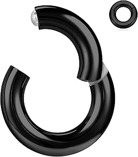 F136 Titanium Large Hinged Segment Rings 2G 4G 6G 8G 10G 12G Septum Ring