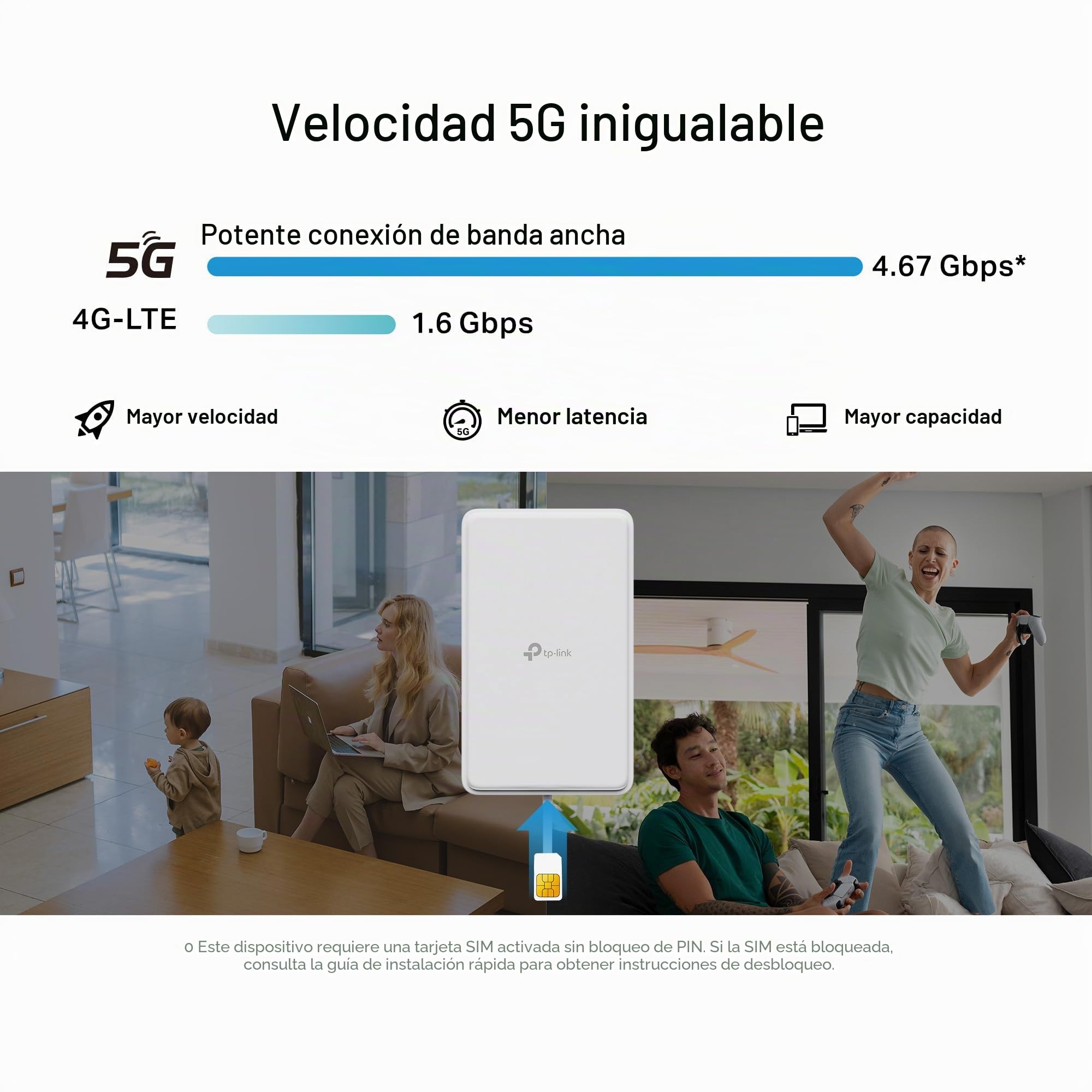 TP-Link NE200-Outdoor Router 5G con SIM de Exterior, Velocidad de Descarga 5G hasta 4.67Gbps, 4G CAT19 hasta 1.6Gbps, Puerto 2.5GE, soporta PoE pasivo y 802.3af/802.3at, IP66, Montaje Flexible