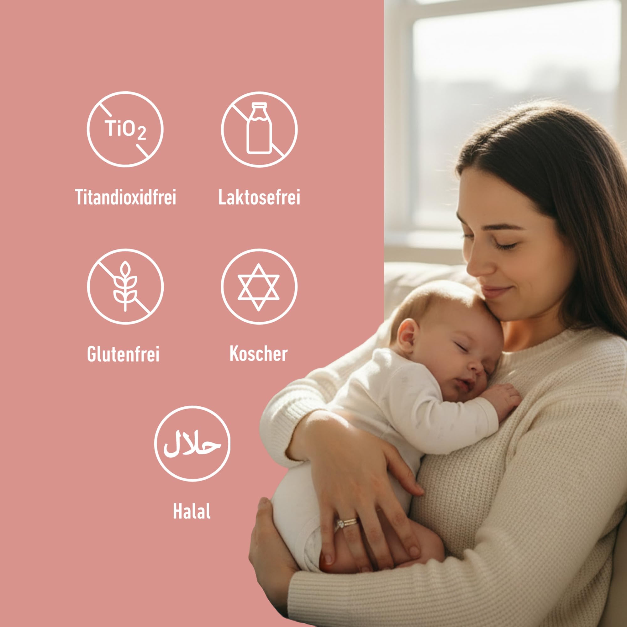 Schwangerschaft + Stillzeit, mit Omega-3, 90 Weichkapseln | Eisen, DHA & EPA, wichtige Vitamine & Mineralstoffe, für Mutter und Kind, glutenfrei, laktosefrei, 1x täglich 1 Kapsel