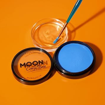Pro Face & Body Paint Cake Pots by Moon Creations - Essentials Colours Set - Professional Water Based Face Paint Makeup for Adults, Kids - 1.26oz