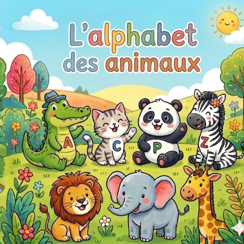 Alphabet des animaux pour enfants 2-5 ans : apprendre les lettres facilement: Livre éducatif avec images colorées pour apprendre l’alphabet en s’amusant