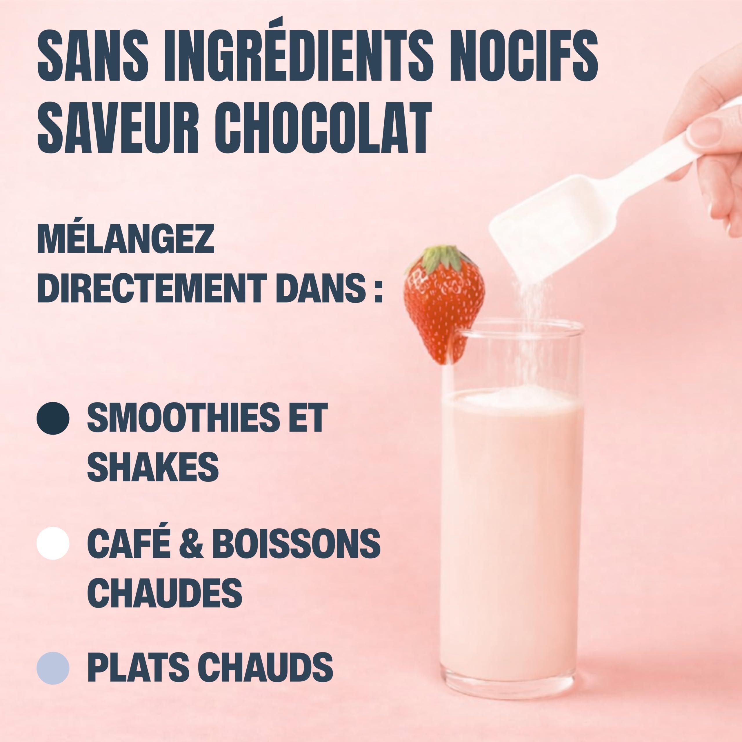 Protéine + Collagène marin Naticol® en poudre, paquet de 600 g - Saveur chocolat - Confort articulaire et récupération musculaire - 20 portions à 30g/jourP
