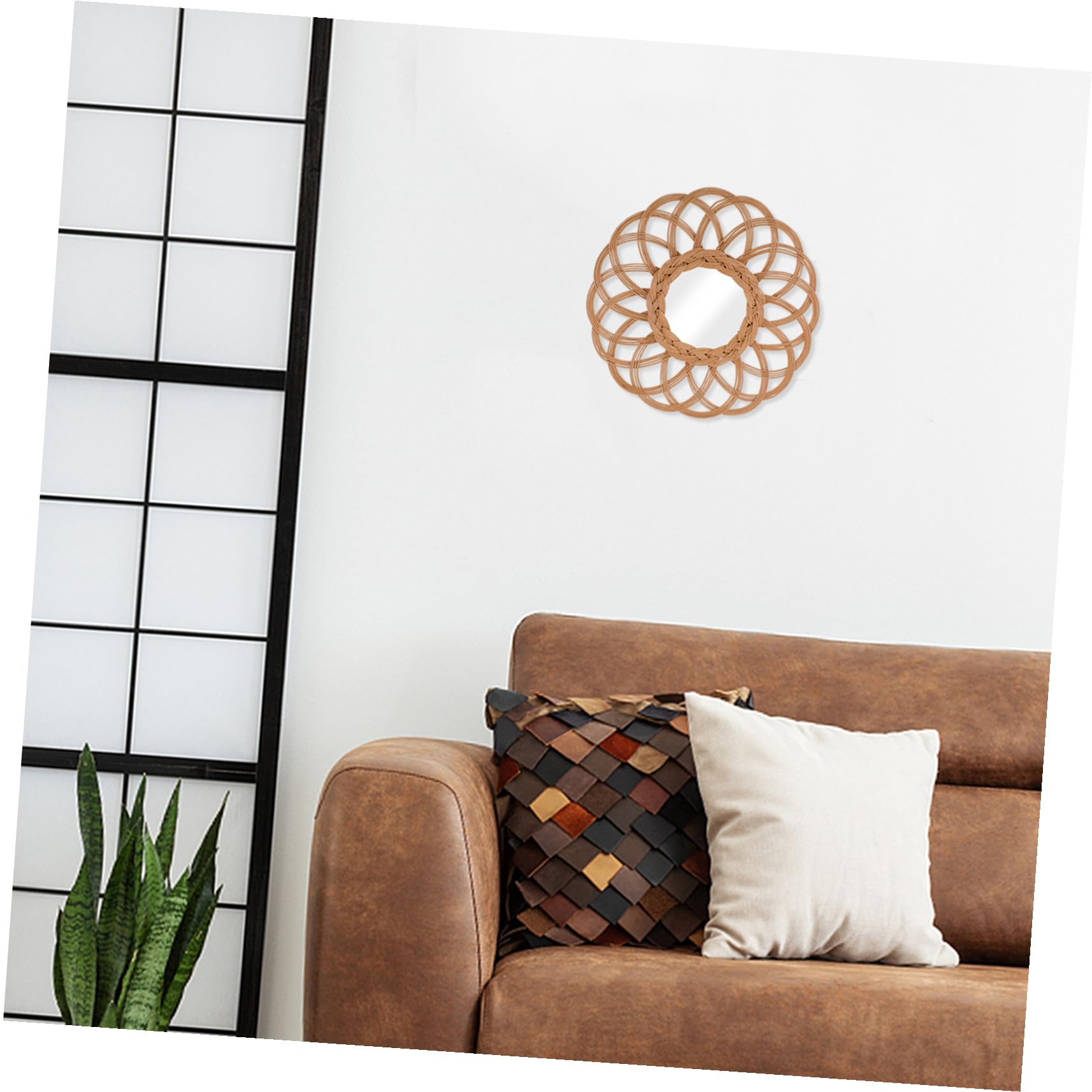 da Parete in Vimini Mano Decorativo Bohemien per Camera da e Nursery Sospeso in Rattan Design Originale per Decorazioni Rustiche