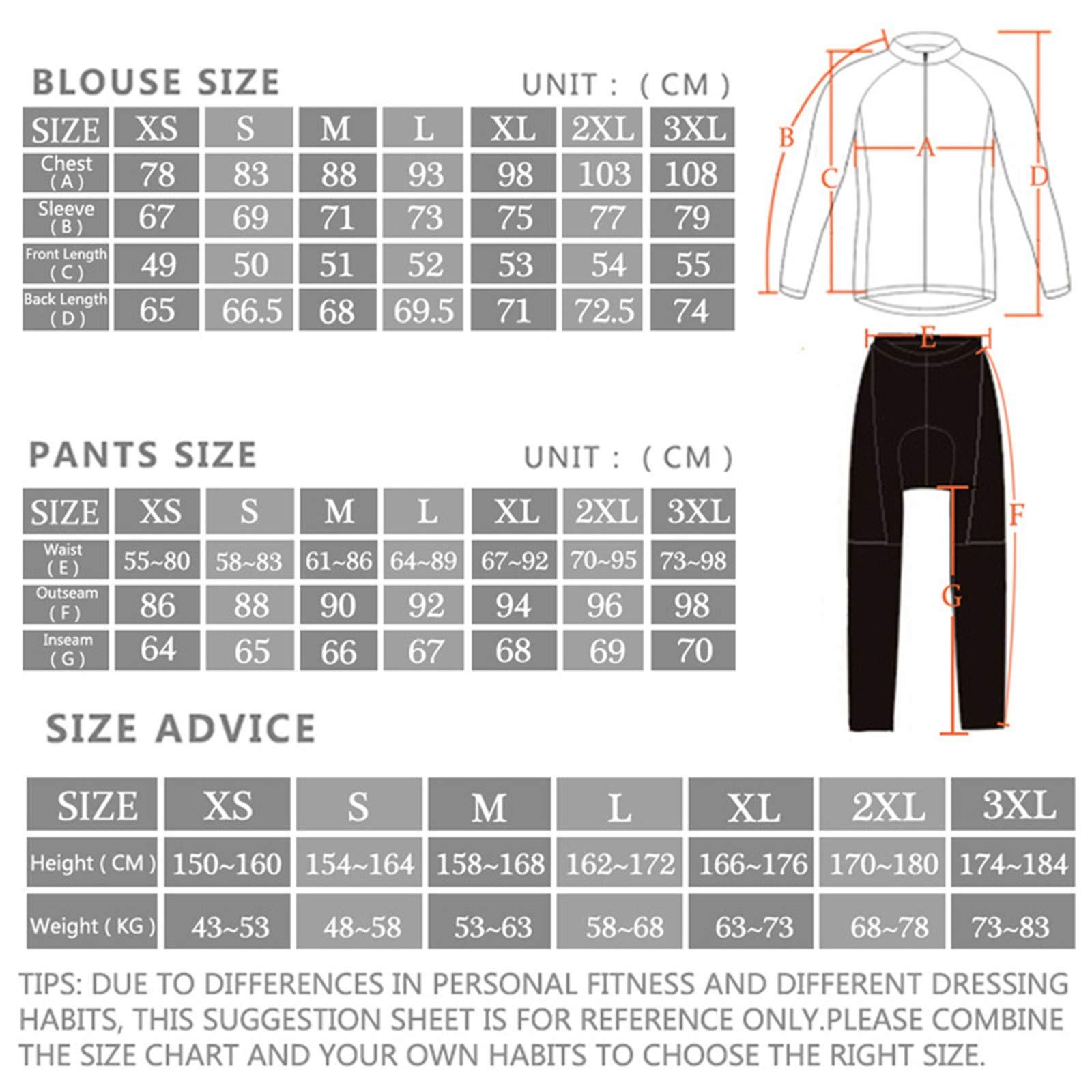Femmes Maillot de Cyclisme Manches Longues Vestes de Cyclisme Coussin Rembourrés en Gel 3D Pantalons Vélo VTT Vêtements Respirant Automne Hiver Thermique Polaire Vêtements BC-21