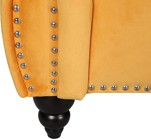 Miniatura 6 de RARZOE Juego de 3 sofás de muebles de sala de estar sofá Chesterfield y silla de club Chesterfield y sofá de dos plazas Chesterfield con brazos de