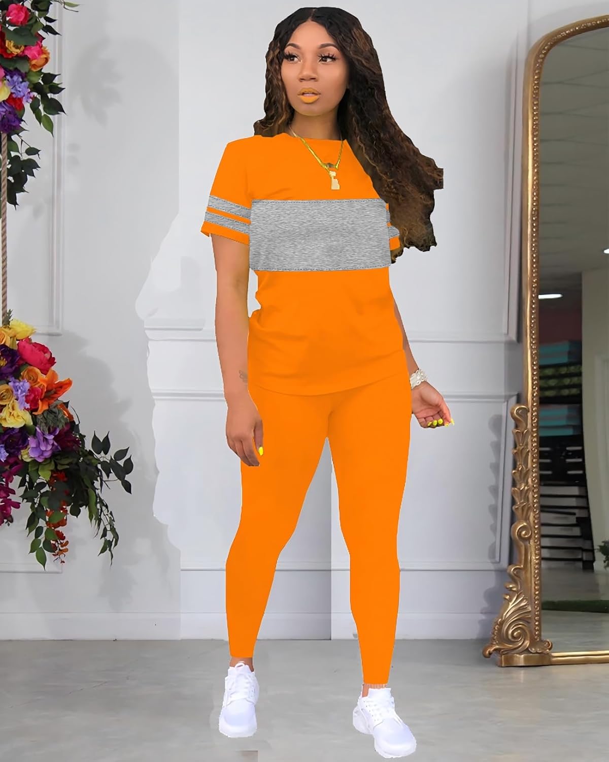 Nimsruc Two Piece Sets For Women Summer Outfits Casual Sweatsuits - Image 2