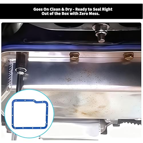 Miniatura 7 de 93100 Junta de cárter de aceite de transmisión para Powerglide  Se adapta a Moroso 42000 y 42001  No necesita sellador, diseño de acero y goma