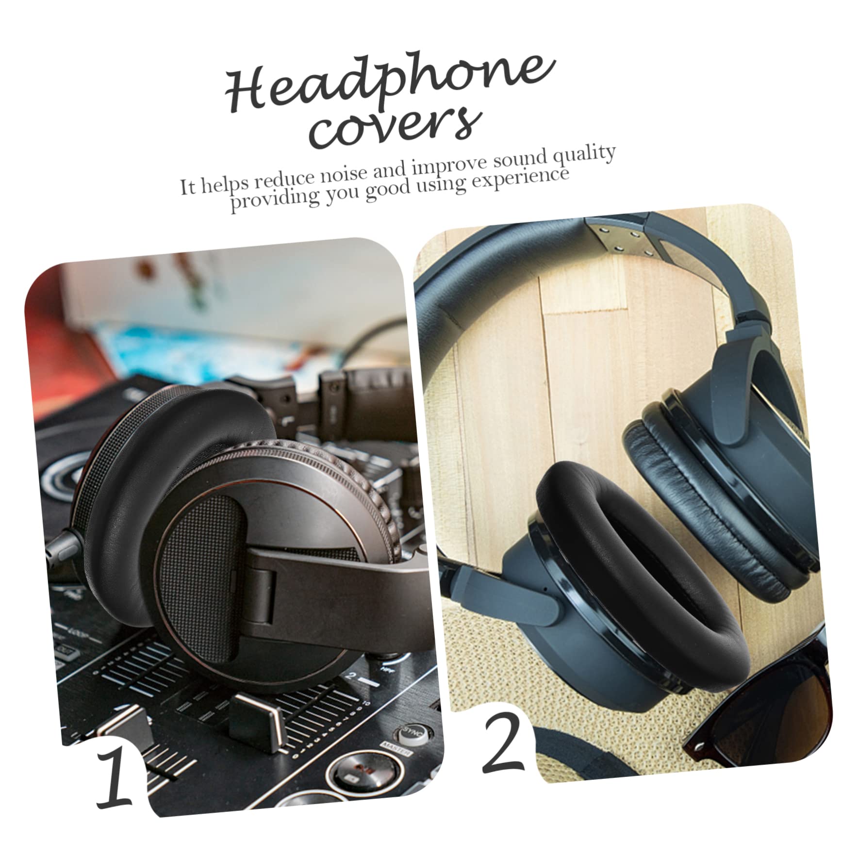 DOITOOL 4sätze Ersatz Ohrpolster Für - Bequeme Kunstleder Earpads Für Perfekten Für Musikliebhaber Einfache Langlebig Und Komfortabel