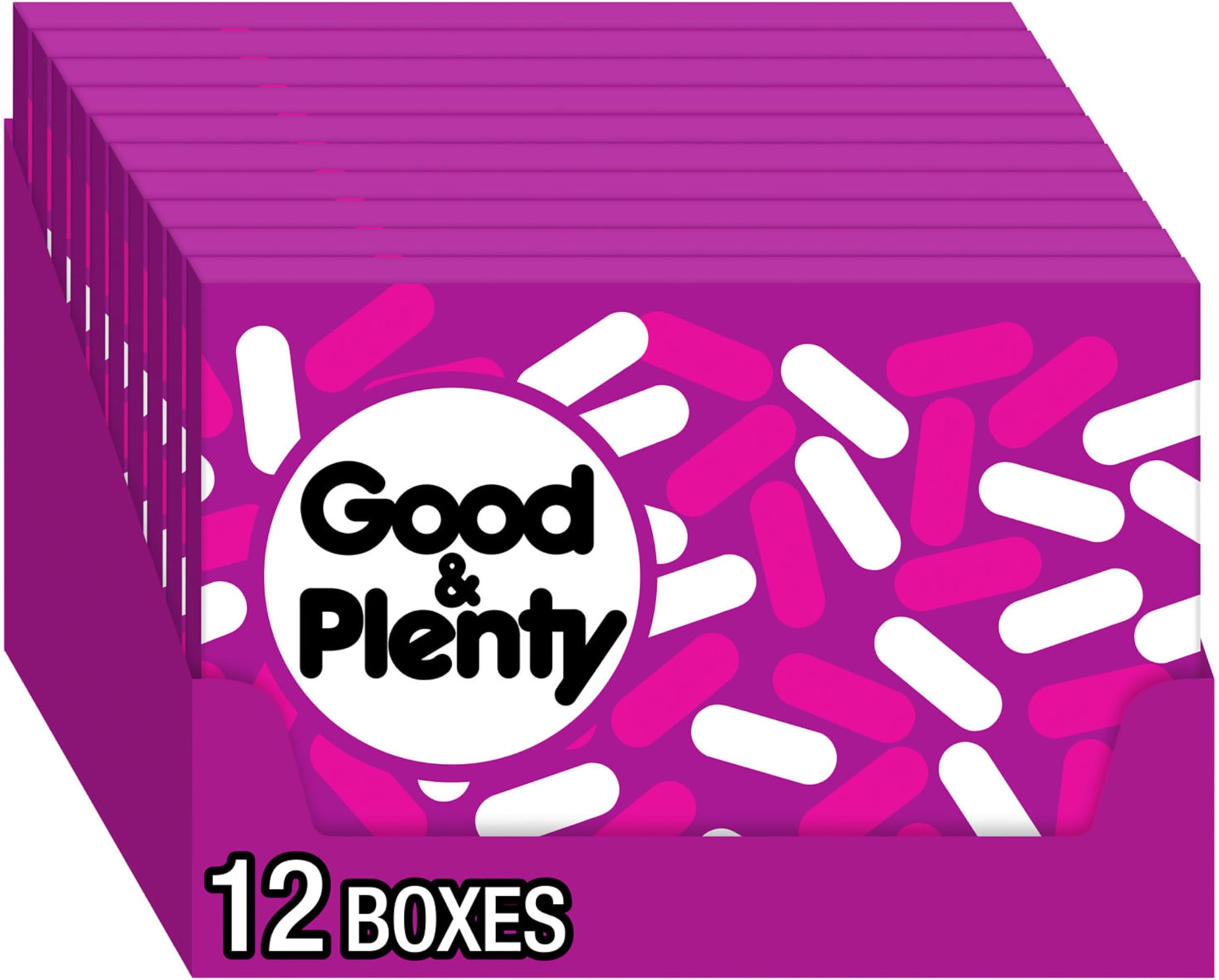 GOOD & PLENTY Licorice Fat Free, Candy Boxes, 6 oz (12 Count)