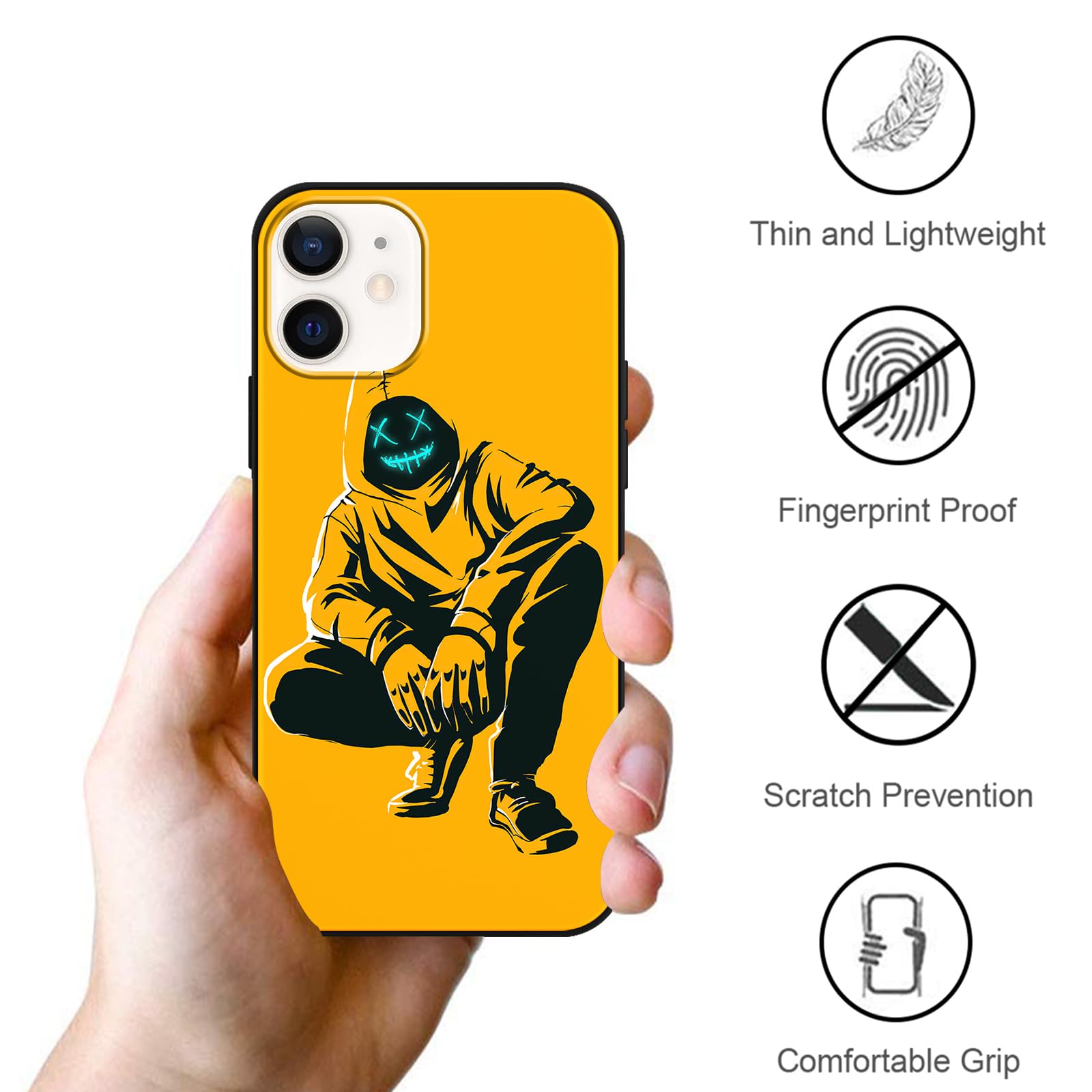 DiaryTown 2 pezzi Cover per iPhone 11 6.1 Silicone Morbida Cover Bianco Nero Custodia iPhone 11 Bella Disegni Case Antiurto Protettivo TPU Sottile Accessori Telefoni, Battito cardiaco