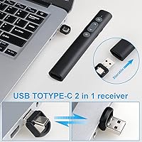 Vista 32 de Control remoto inalámbrico de presentador, clicker de presentación con hipervínculo y control remoto de volumen, PowerPoint Office Presentation