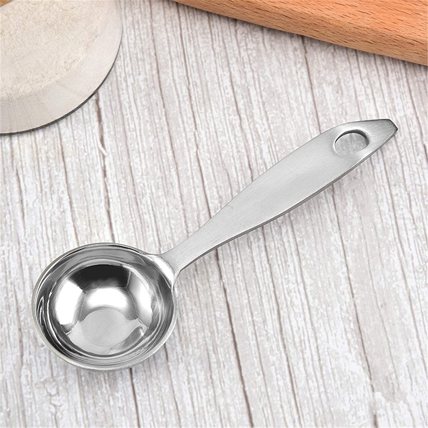 Messlöffel-Set aus Edelstahl, Messlöffel mit Skala, Backutensilien, Backmesslöffel, 4-teiliges Set (Silber, 4 Stück) (Silber, 4 Stück)
