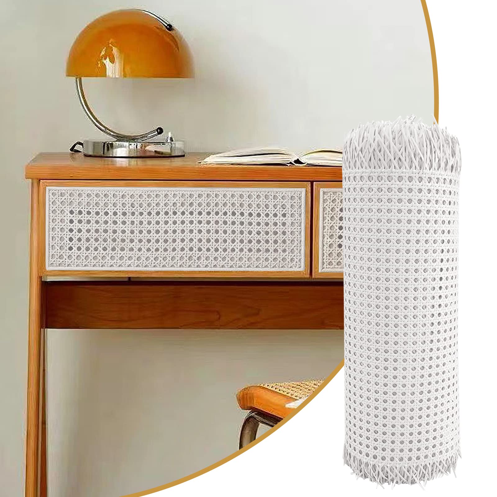 Rotolo Di Fettuccia In Rattan Naturale 40x102 Cm – Foglio Intrecciato Per Restauro Sedie, Fai Da Te, Mobili