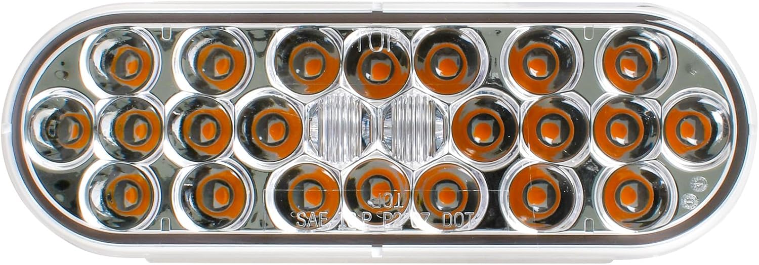 GG Grand General 77606 Oval Pearl Amber/Clear with 24 SMD LED Sealed Light