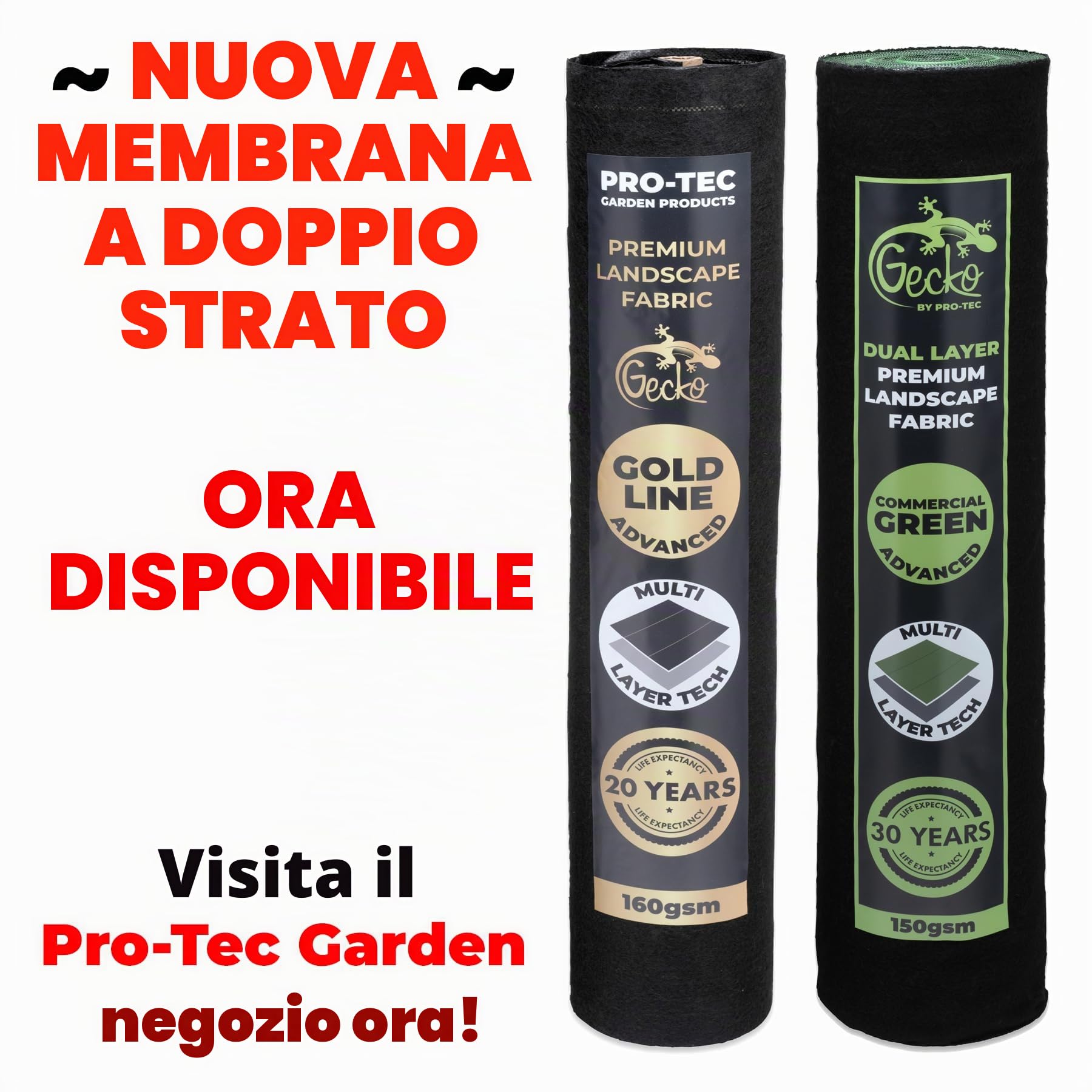 Pro-Tec Gold-Line - Membrana anti-erbacce extra resistente, 3 m x 10 m, 125 g/m², per giardini, giardini, vialetti, pavimentazioni, sottotappi per tappeti erbosi Astro