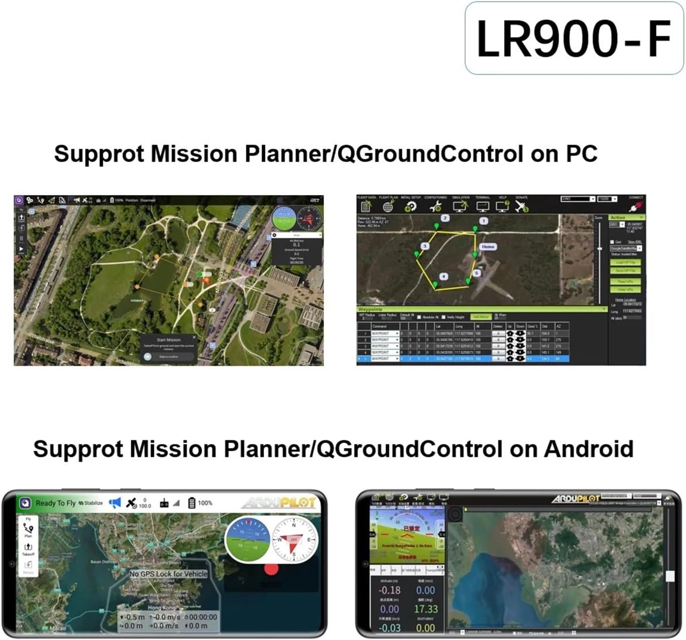 900MHz 30KM Long-Range LoRa Telemetry Raido Drones And Robotics/ LR900-F/Data Transmit Module Compatible For Pixhawk/Ardupilot/PX4(LR900-F)