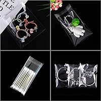 Vista 6 de Pequeñas bolsas de celofán transparente de 2 x 3, 500 bolsas autosellantes de 1 mil OPP bolsas de plástico para joyas, aretes, caramelos, panadería