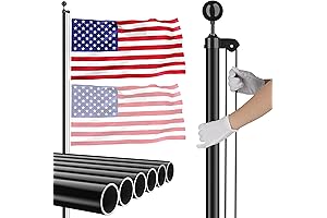Flagpoles Residential 25 Feet Outdoor Flag Pole Kit