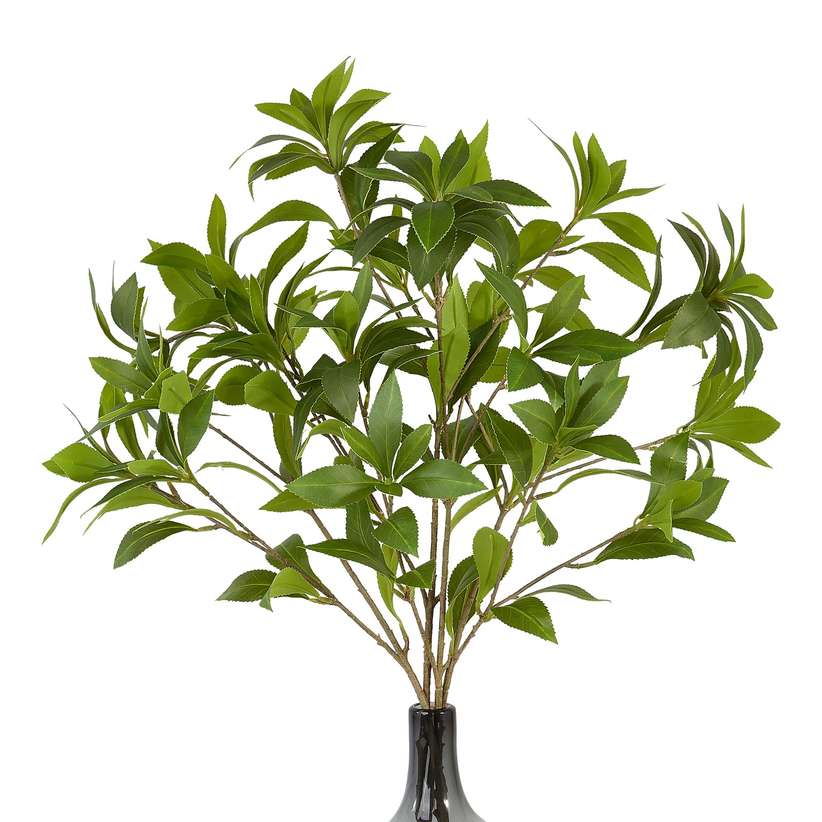 OBDXZHC Artificial Plants Fake Greenery Leaves Faux Spring Long Stem Green Olive Twigs Willow Branches for Tall Vase Wedding Garden Office Home Décor