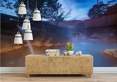 Amazon 壁画3d写真の壁紙 温泉水 壁紙寝室のリビングルームの背景の壁の装飾の壁画 430x300cm 壁紙