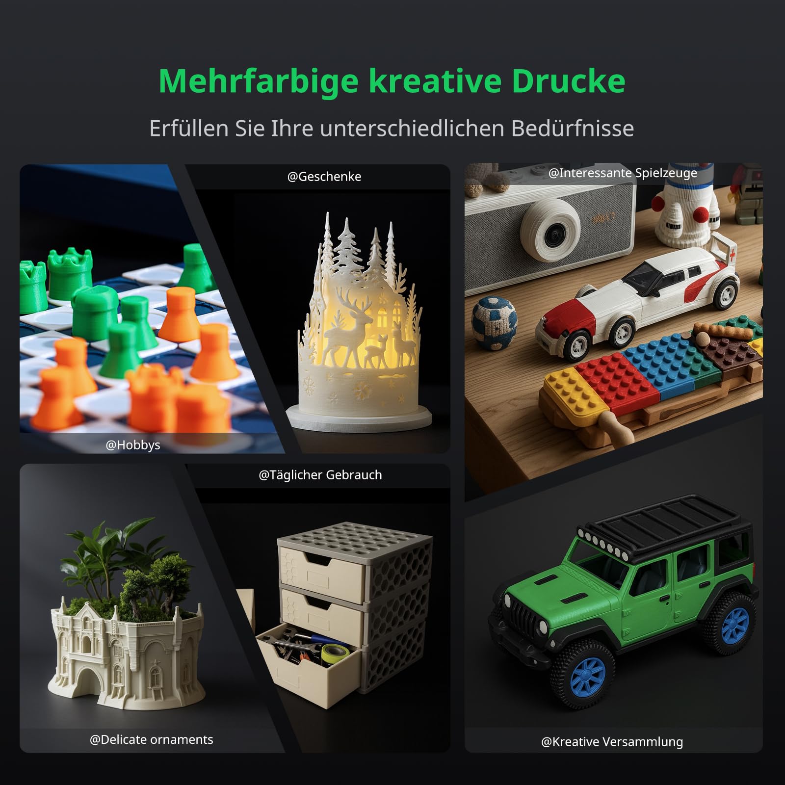 Creality K2 Pro Combo (A) 3D-Drucker, Multicolor-3D-Drucker mit CFS, 600 mm/s Hochgeschwindigkeitsdruck, Dual-AI-Kamera, vollständig montiert & automatische Nivellierung, 300×300×300mm Druckvolumen