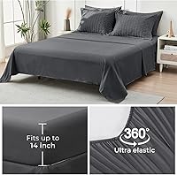 Vista 259 de HYMOKEGE - Juego de edredón tamaño king, color negro y rojo, de sirsaca, de 7 piezas, para todas las estaciones, en una bolsa, para dormitorio