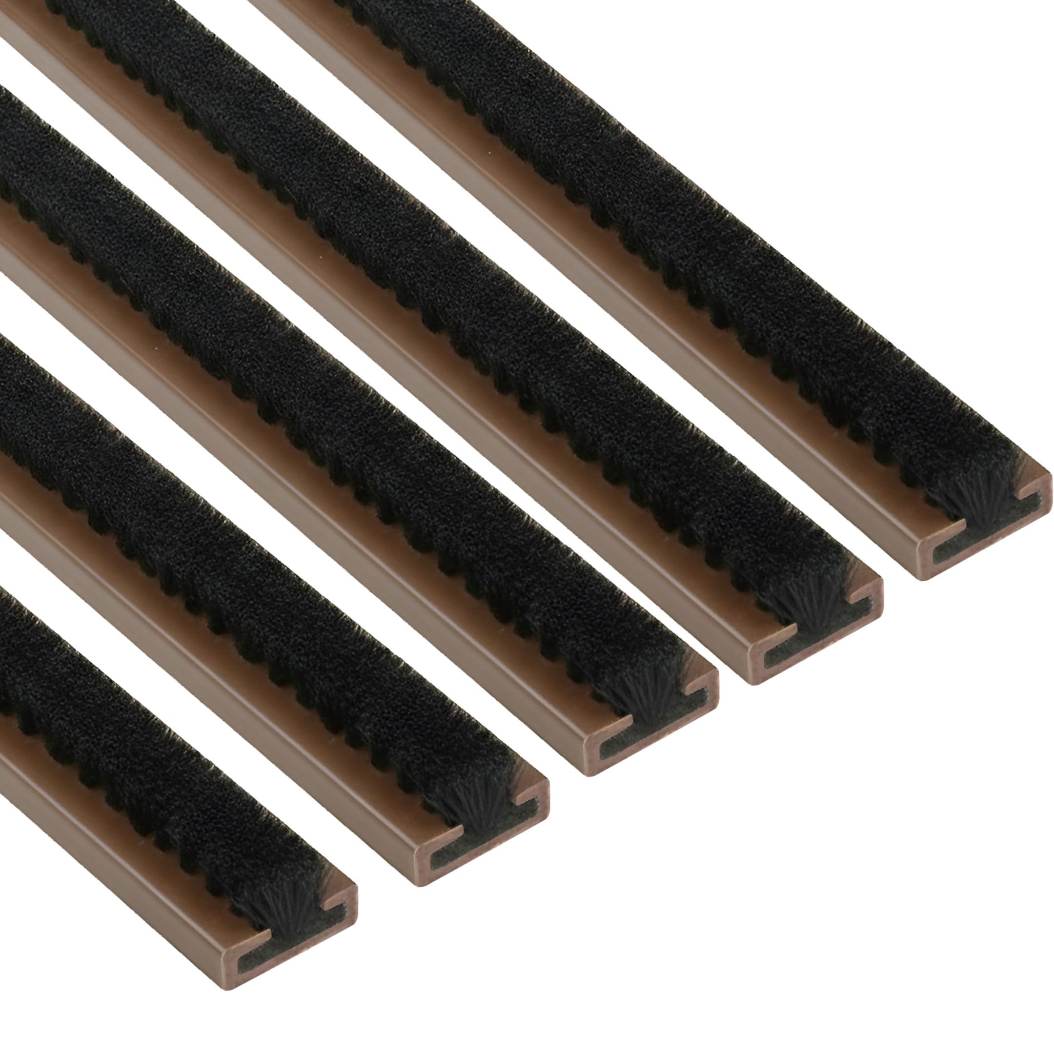 Exitex Intumescent Fire and Smoke Door Seal Strips – 5 Pack – 1050mm Lengths (5250mm Total) – Self Adhesive Safety Seals to Reduce Smoke Spread (Brown, 1050mm x 10mm x 4mm)