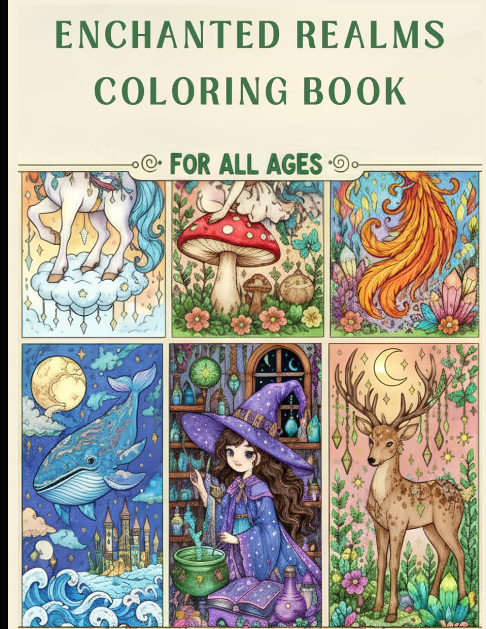 Enchanted Realms Coloring Book: For All Ages