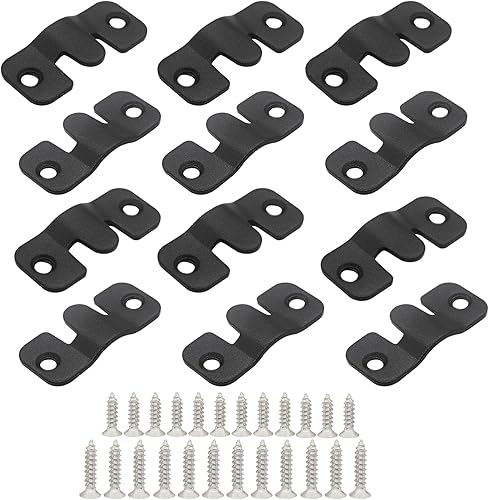 Miniatura 5 de LifCratms 6 pares de soportes de montaje empotrado, ganchos de acero inoxidable para marcos de fotos entrelazados de 1.732 x 0.748 in, ganchos de