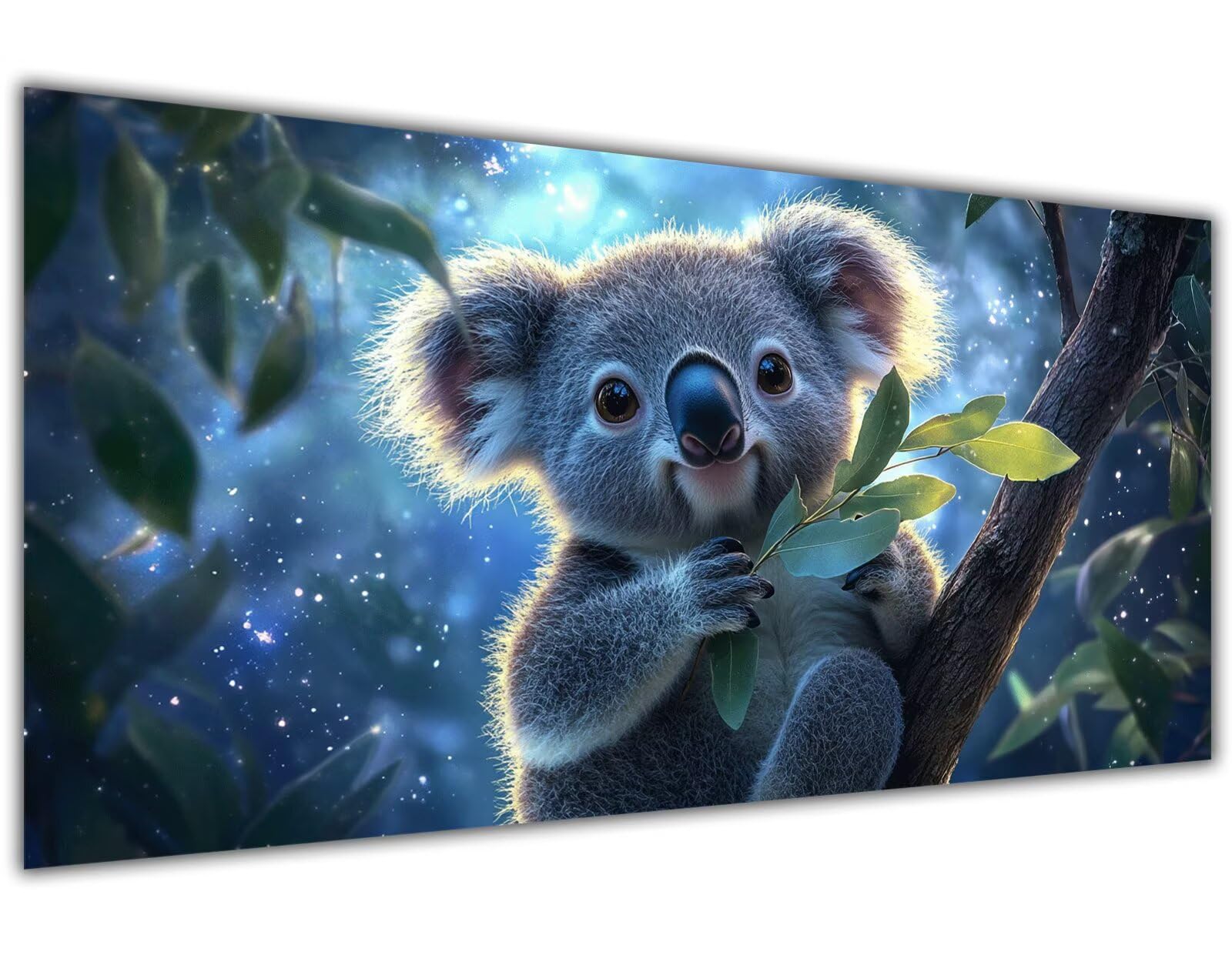 Malowanie według liczb, dla dorosłych, koala, malowanie według liczb, dla dzieci od 4, 5, 6, 7, 8, 9 lat, drzewo Paint by Numbers, obraz olejny z pędzlem, farba akrylowa, kreatywna dekoracja, prezent