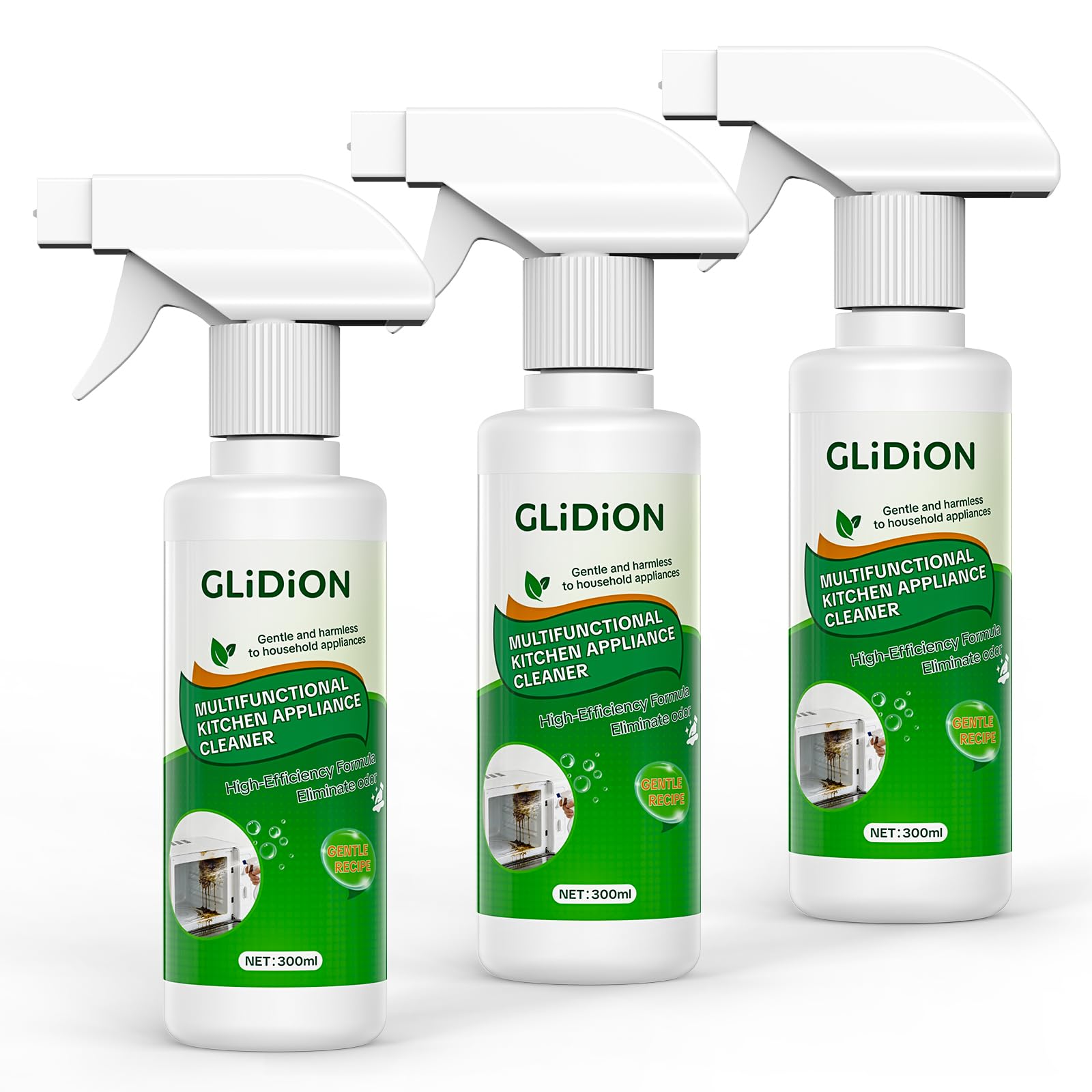 Kitchen Appliance Cleaner with Foam Sprayers, 10.1 Fl Oz*3PCS