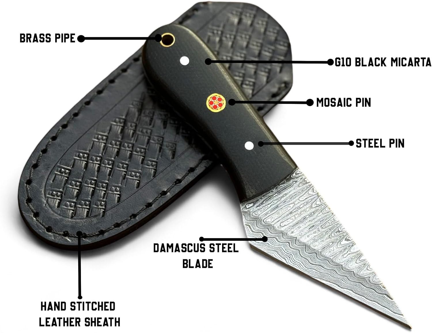 UA Fixed Blade Camping Knife | 6 Inches EDC Utlity Knife | Hunting Knives | Outdoor Full Tang Knife | Pocket Knife | Wood Carving Knife | Whittling Knife | Every Day Carry Knives