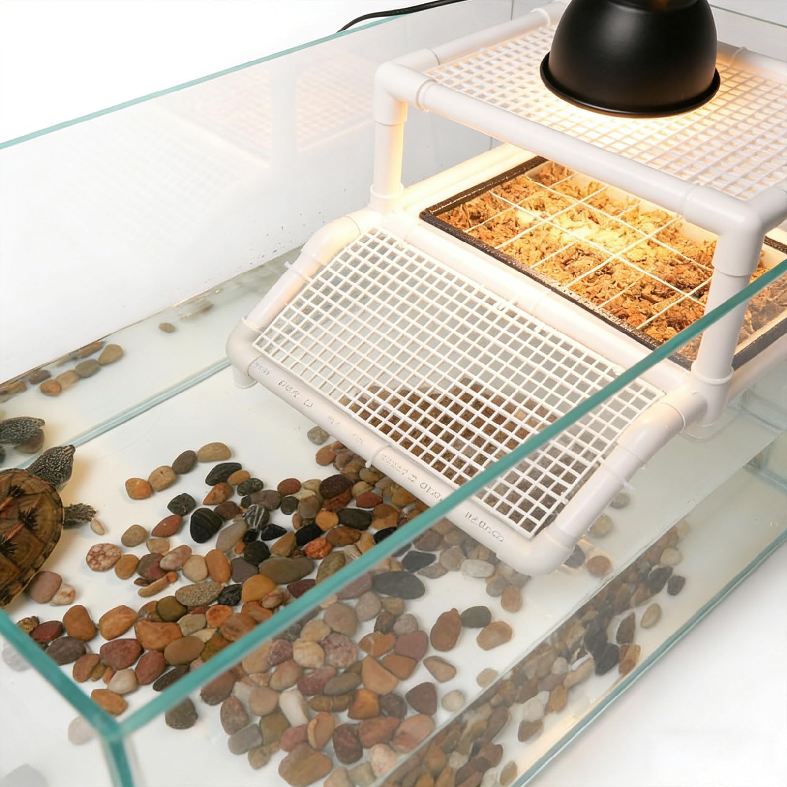 Robustes Schildkröten Sonnenbrett aus Kunststoff mit Anti Rutsch Beschichtung für Aquarien und Terrarien