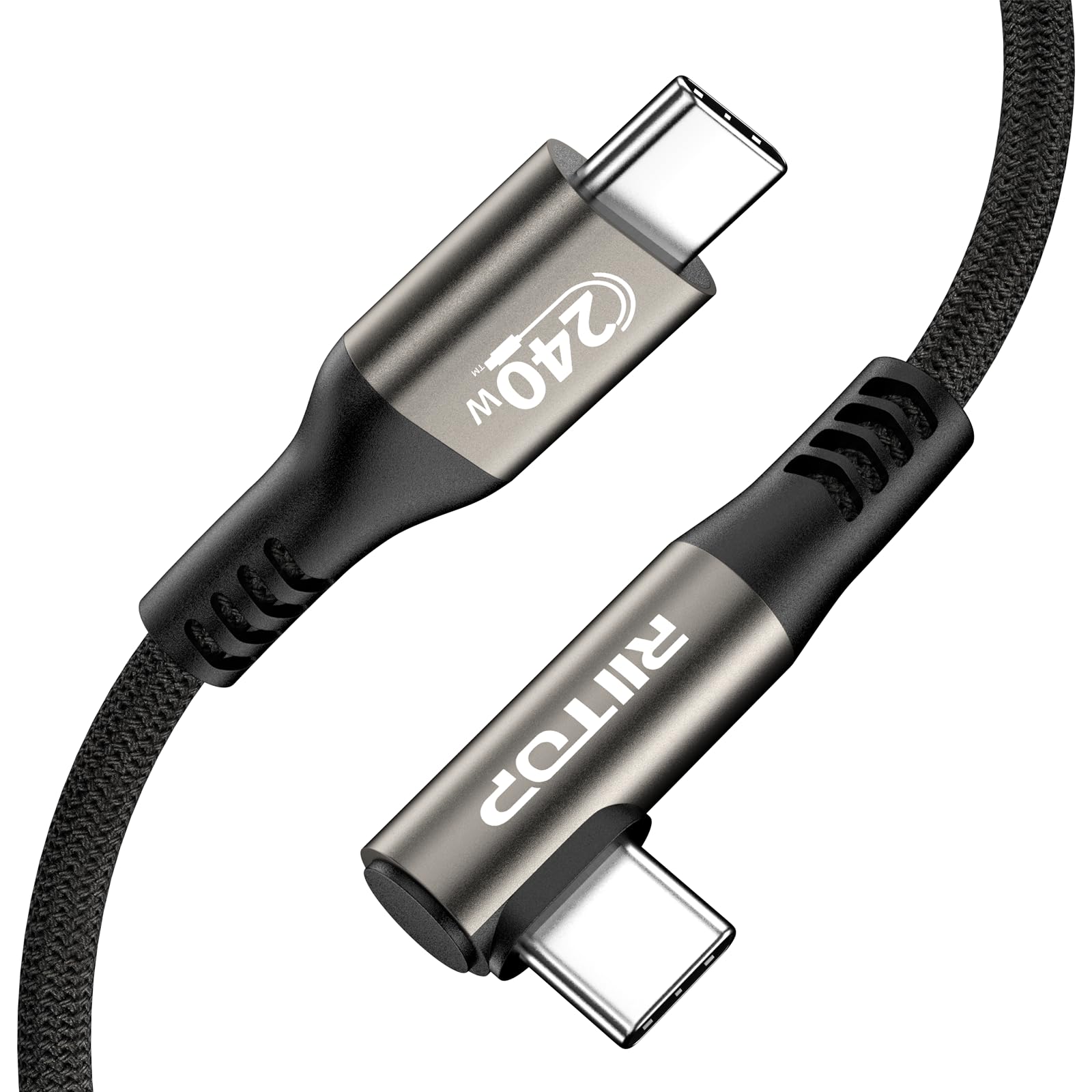 RIITOP Cavo USB-C A USB-C Da 240W E 2 Metri - Ricarica Rapida PD3.1 Per Notebook, Tablet E Smartphone, Trasferimento Dati 480Mbps