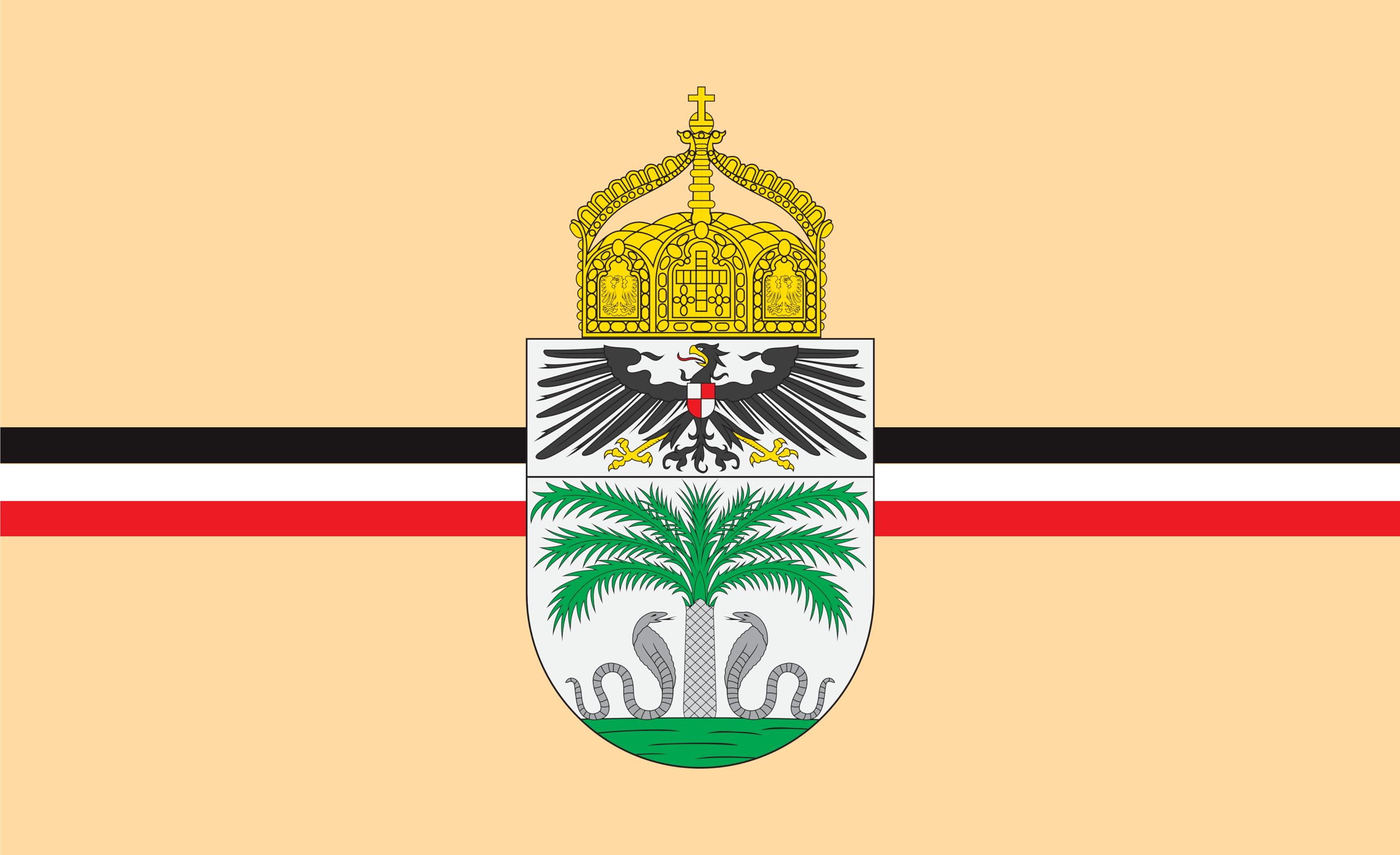 Drapeau allemand Togo 1914 pavillon marine impériale géant 335x200 cm