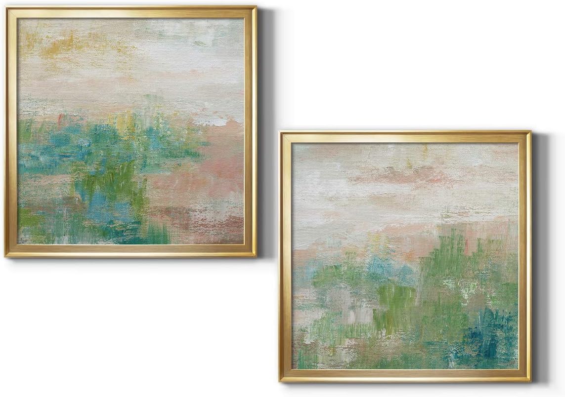 Renditions Gallery, Abstract Wall Art, Along the Path I, Modern Decorations, Premium Gallery Wrapped Print Decor for Office, Bedroom, Home, Ready to Hang, Gold Framed Artwork Set, 18X18