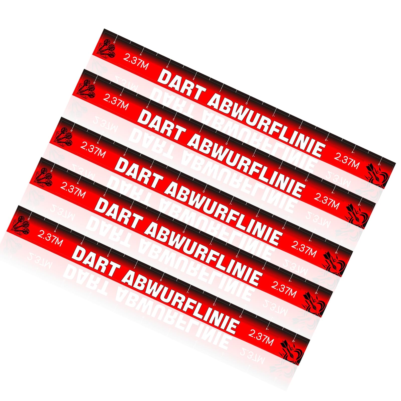 BEIMEIII Linia rzutu 56 x 5 cm naklejka Dart Dart obramowanie darta, matowa podłoga
