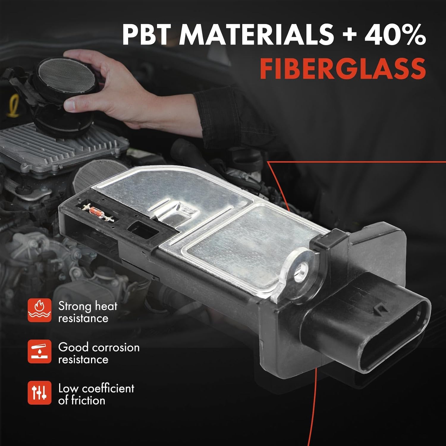 A-Premium Mass Air Flow Sensor Meter [5-Pins] Compatible with Audi A4 2009-2016, Q5 2011-2017, A5 2010-2014, A6 2012-2015, A3, Q3, allroad, Quattro Models