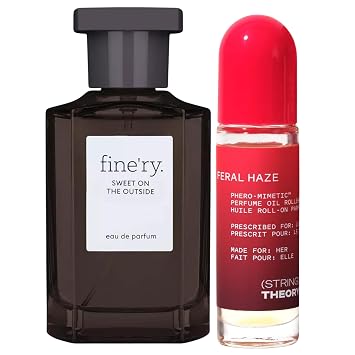 Finery & STRING THEORY Vanilla Gourmand Perfume and Pheromone Roll On Perfume Oil Bundle for Women - Spicy & Sweet
