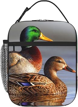 mallard duck Insulated Lunch Bag for Women Men Reusable Lunch Box Leakproof Lunch Cooler Bag for Office Work